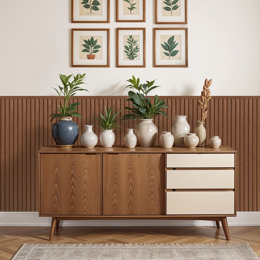 Painel Ripado Laminado Meia Parede | Linha Madeto - Meu Rodapé