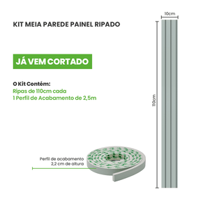 Painel Ripado Laminado Meia Parede | Linha Play - Meu Rodapé