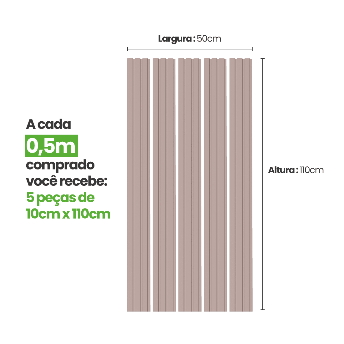 Meia Parede Ripada Autocolante Laminada | Linha Play - Meu Rodapé