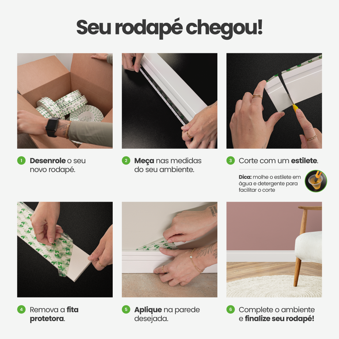 Rodapé de EVA Autocolante | RP07