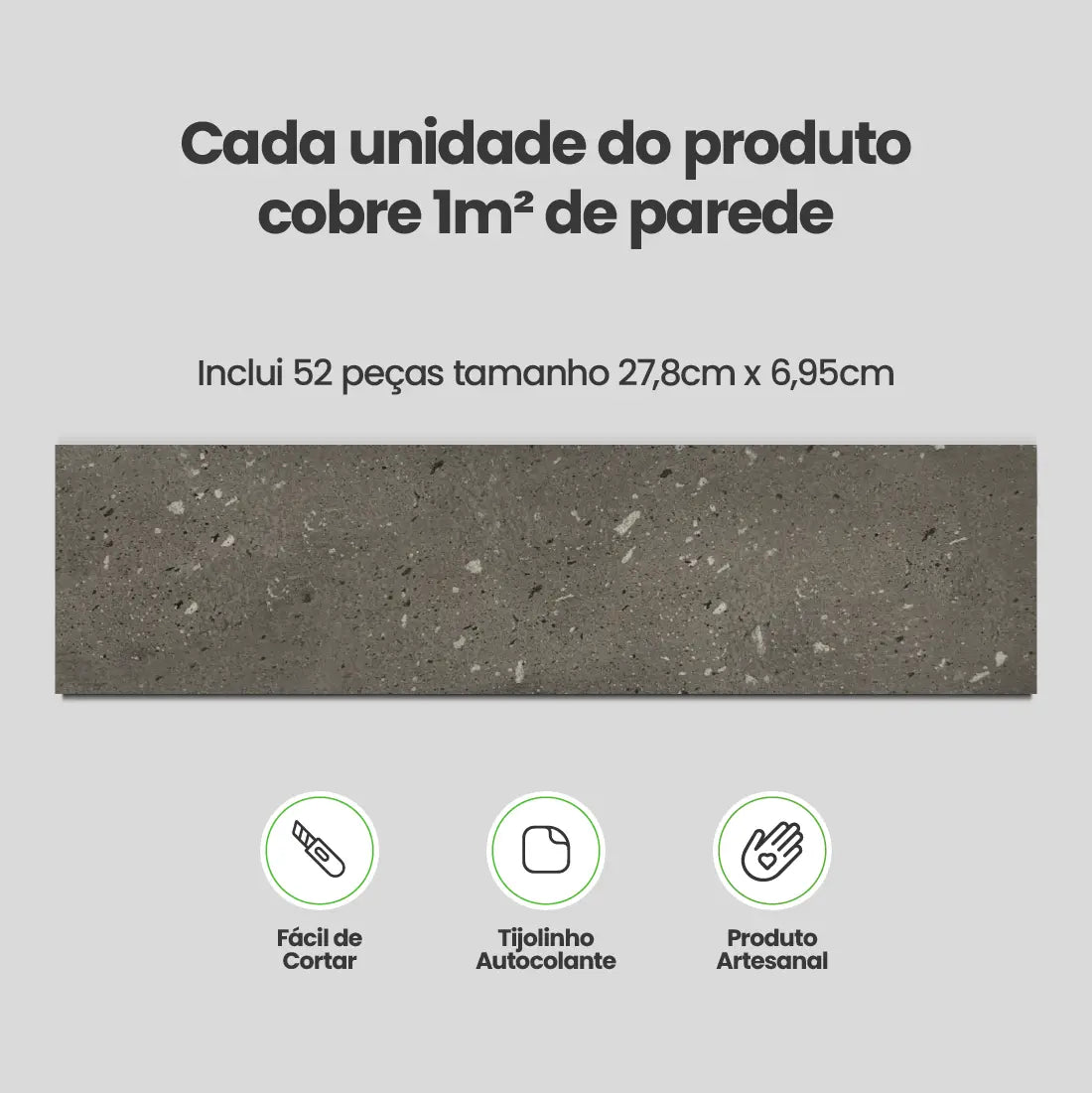 Revestimento Tijolinho Autocolante em Pedra Flexível | Outlet - Meu Rodapé