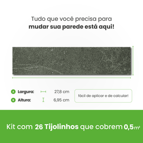 Revestimento Tijolinho Autocolante em Pedra Flexível - Meu Rodapé