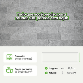 Revestimento Tijolinho Autocolante em Pedra Flexível-Meu-Rodape--