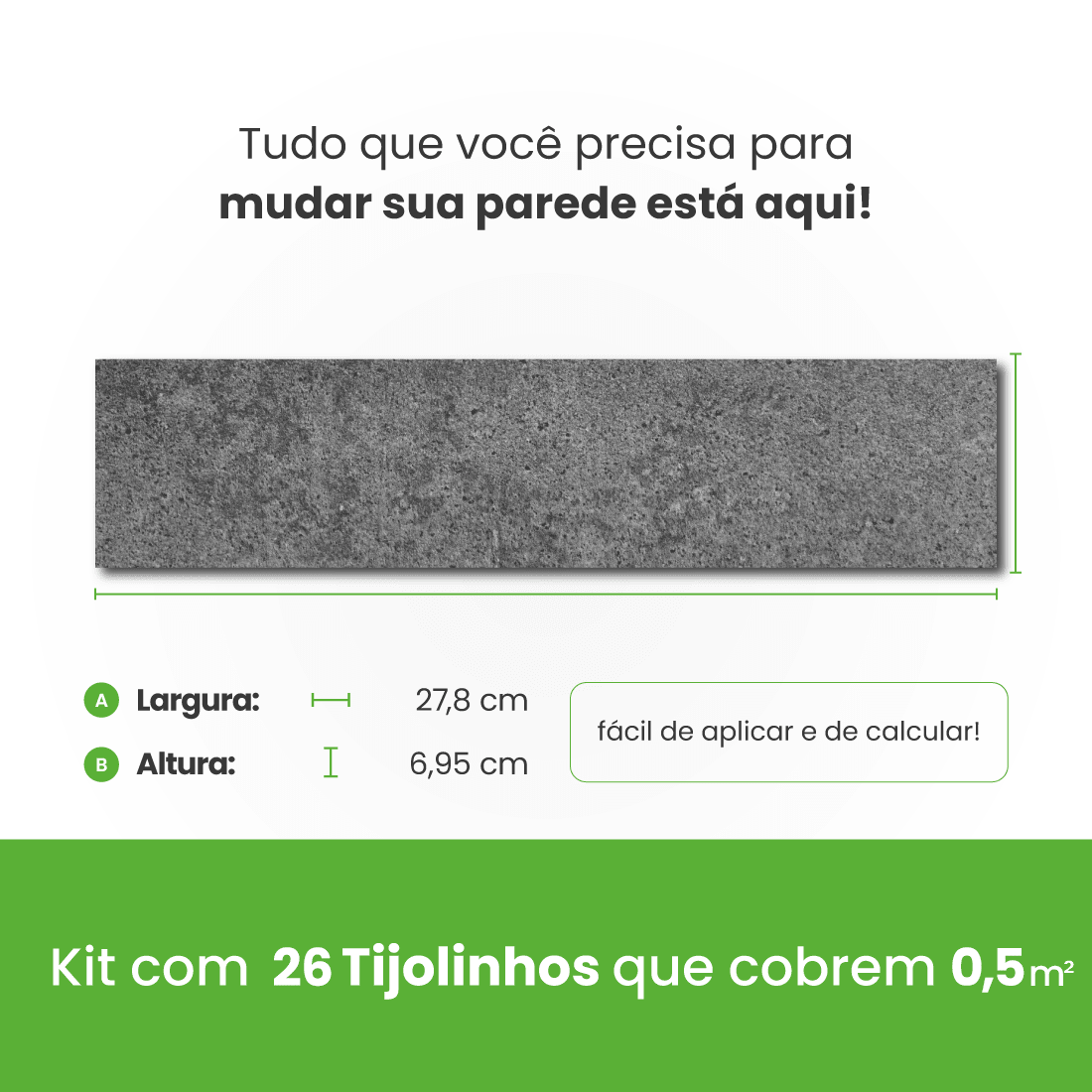 Revestimento Tijolinho Autocolante em Pedra Flexível - Meu Rodapé