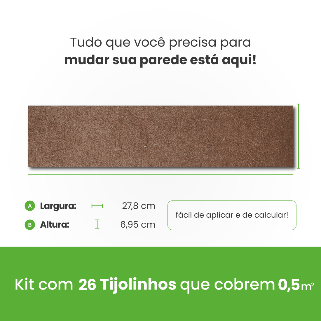 Revestimento Tijolinho Autocolante em Pedra Flexível - Meu Rodapé