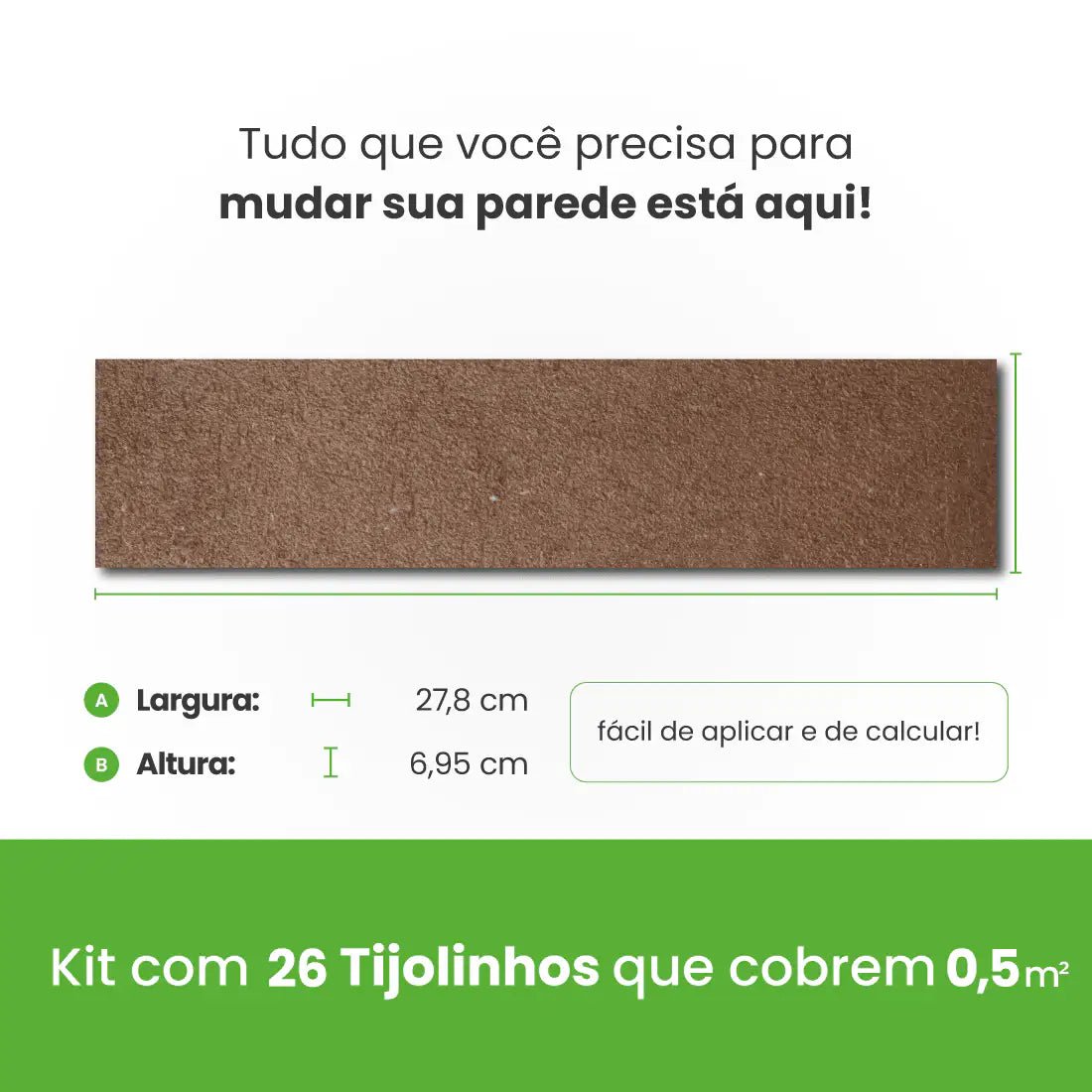 Revestimento Tijolinho Autocolante em Pedra Flexível-Meu-Rodape--