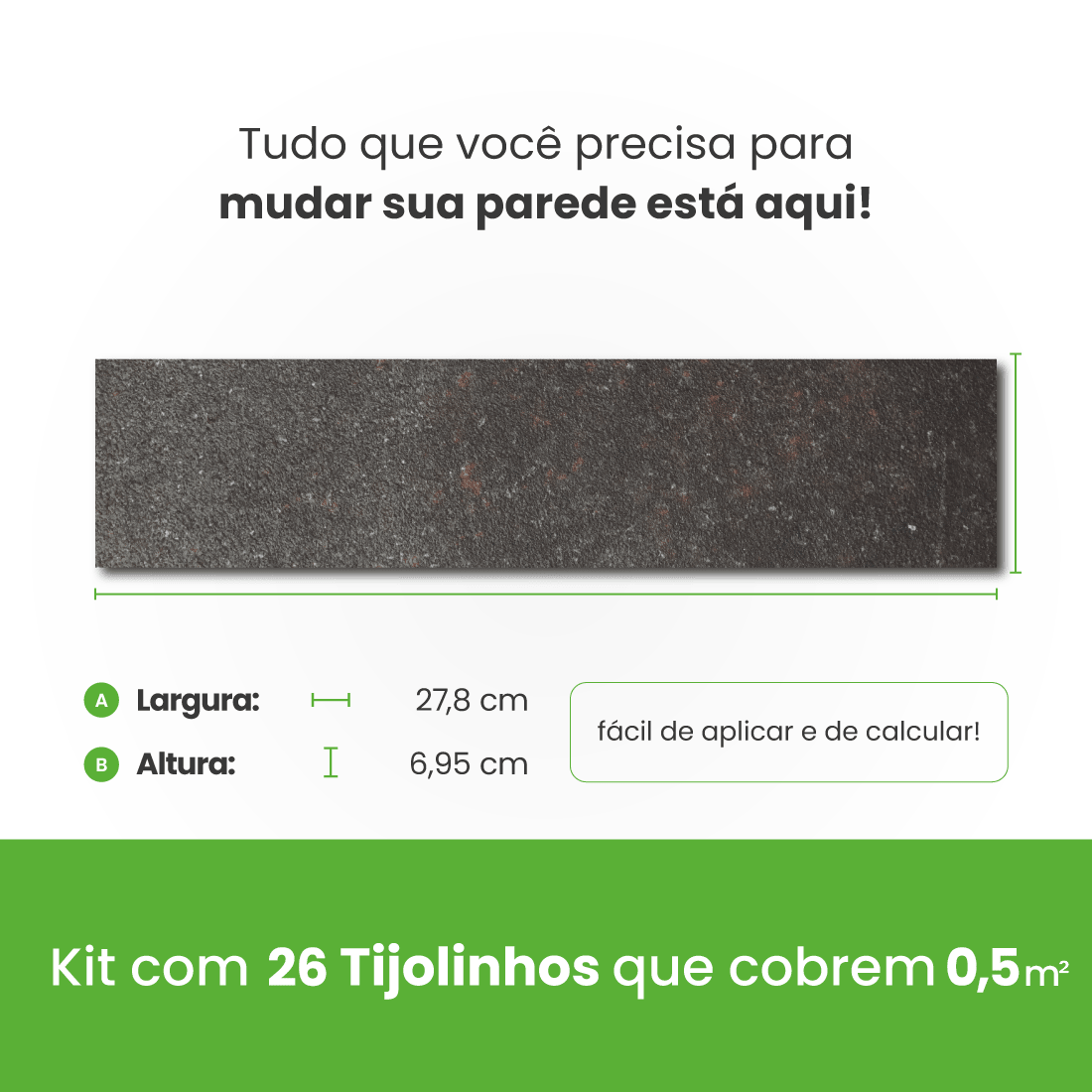 Revestimento Tijolinho Autocolante em Pedra Flexível - Meu Rodapé