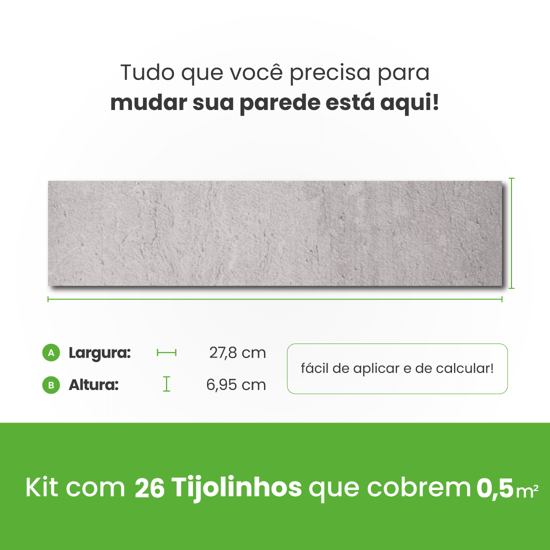 Revestimento Tijolinho Autocolante em Pedra Flexível - Meu Rodapé