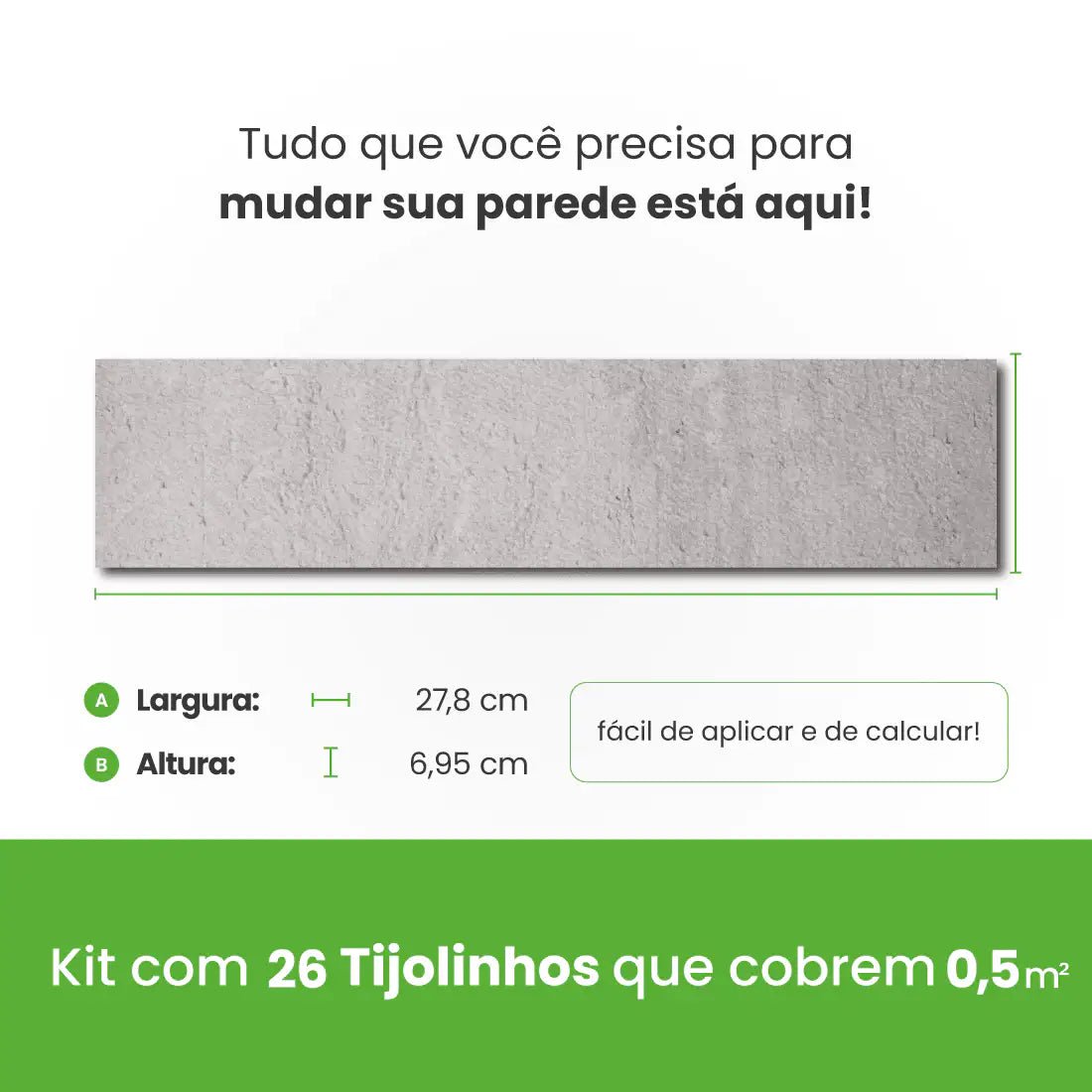 Revestimento Tijolinho Autocolante em Pedra Flexível-Meu-Rodape--