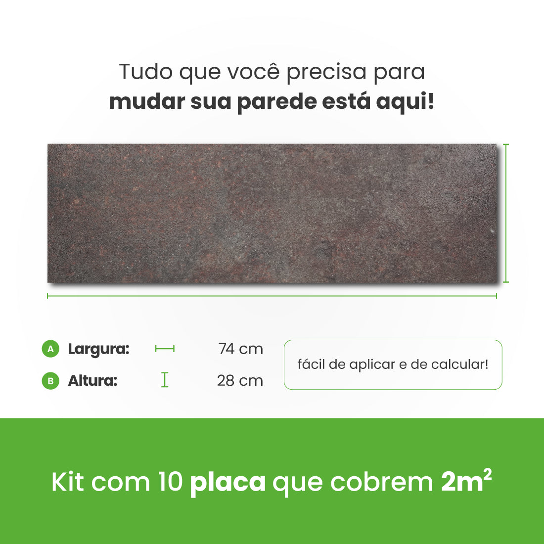 Revestimento Autocolante Coleção Pedras Formato Placa