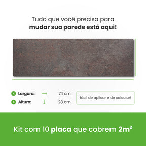 Revestimento Autocolante Coleção Pedras Formato Placa