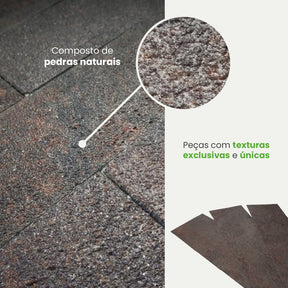 Revestimento Autocolante Coleção Pedras Formato Placa - Meu Rodapé
