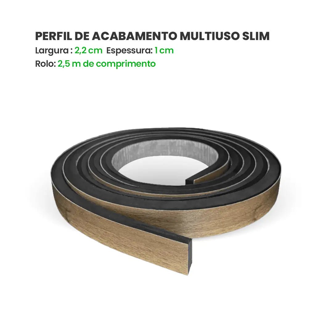 Perfil de Acabamento Autocolante | Linha Madeto-Meu-Rodape--