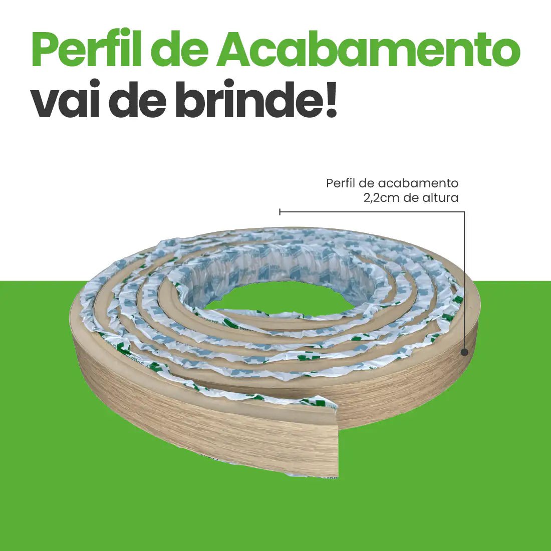 Meia Parede Ripada Autocolante Laminada | Linha Madeto-Meu-Rodape--
