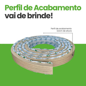 Meia Parede Ripada Autocolante Laminada | Linha Madeto-Meu-Rodape--