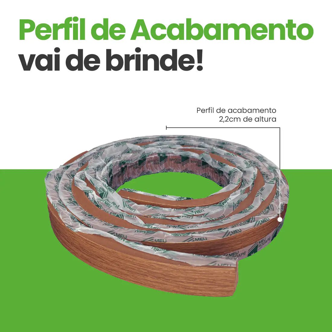 Meia Parede Ripada Autocolante Laminada | Linha Madeto-Meu-Rodape--