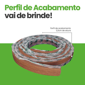 Meia Parede Ripada Autocolante Laminada | Linha Madeto-Meu-Rodape--