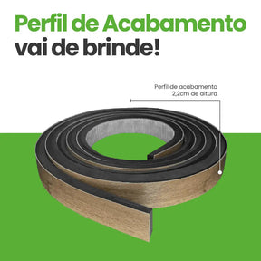 Meia Parede Ripada Autocolante Laminada | Linha Madeto-Meu-Rodape--