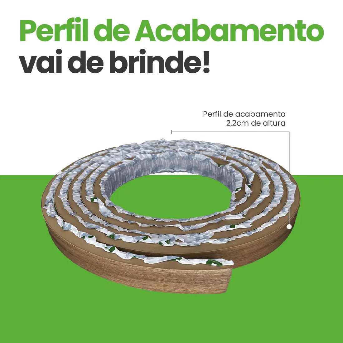 Meia Parede Ripada Autocolante Laminada | Linha Madeto-Meu-Rodape--