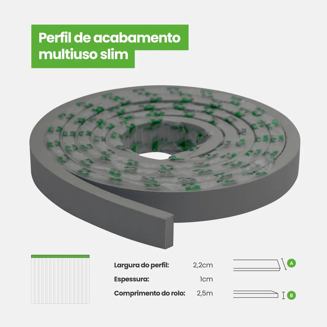 Perfil de Acabamento Autocolante | Linha Play-Meu-Rodape--