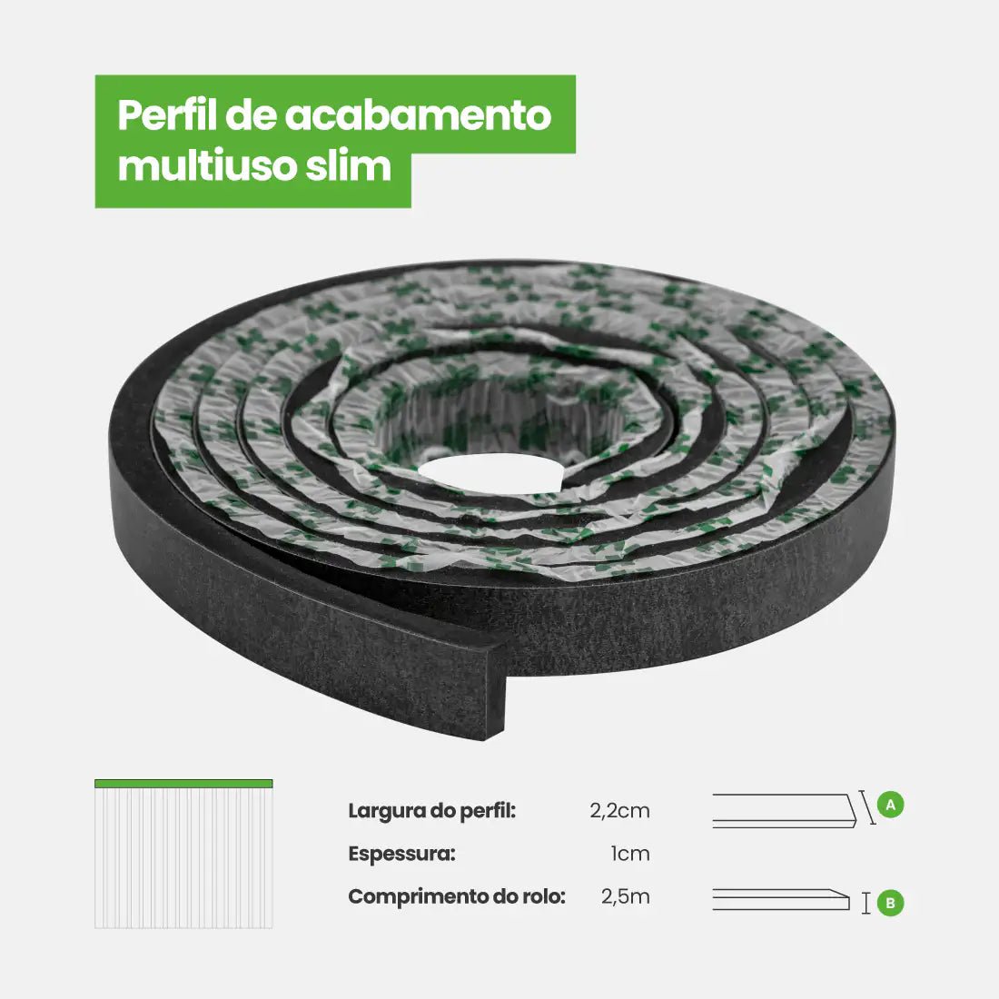Perfil de Acabamento Autocolante | Linha Urban-Meu-Rodape--