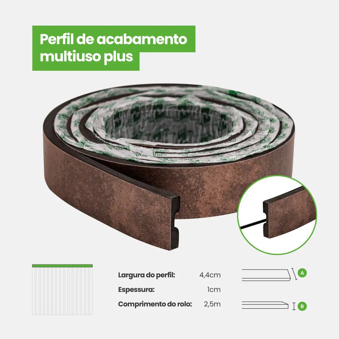 Perfil de Acabamento Autocolante | Linha Urban+-Meu-Rodape--