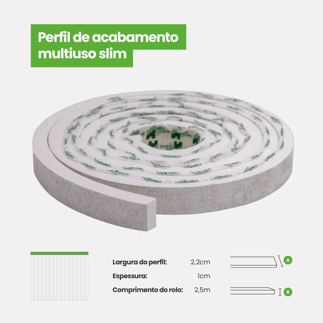 Perfil de Acabamento Autocolante | Linha Urban-Meu-Rodape--