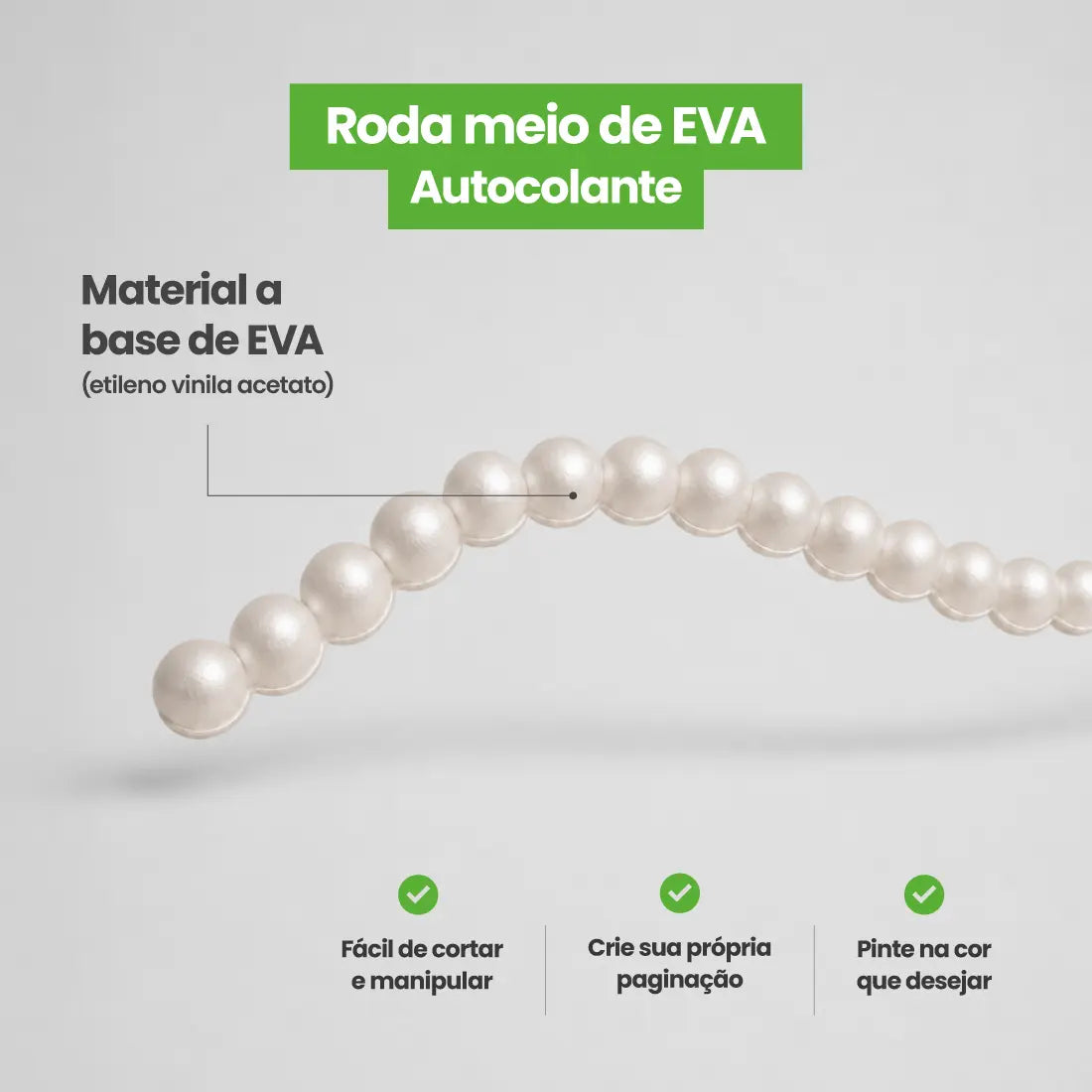 Rodameio Pérola em EVA Autocolante
