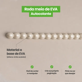 Rodameio Pérola em EVA Autocolante