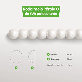 Rodameio Pérola em EVA Autocolante