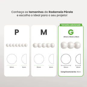 Rodameio Pérola em EVA Autocolante