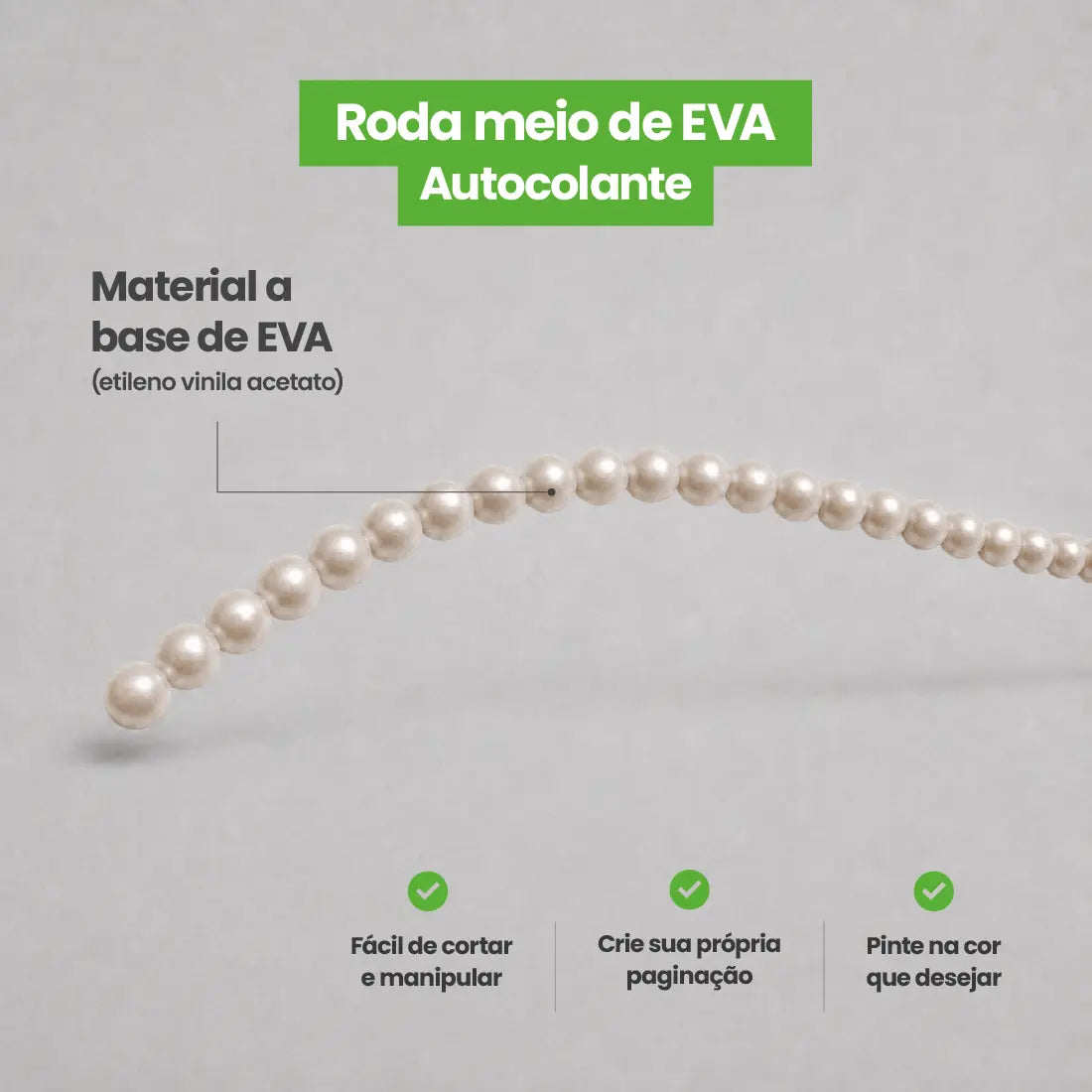 Rodameio Pérola em EVA Autocolante