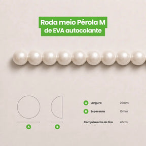 Rodameio Pérola em EVA Autocolante