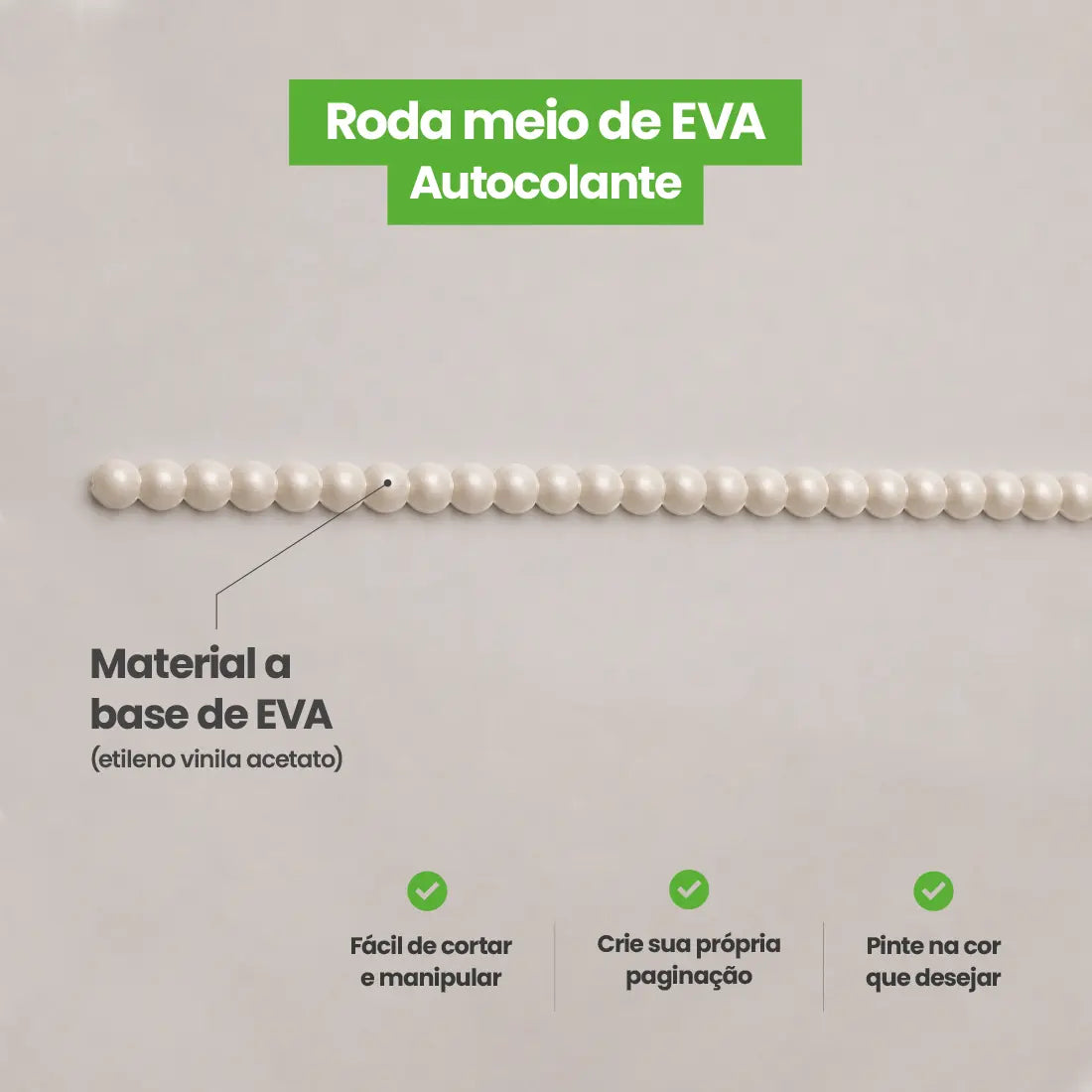 Rodameio Pérola em EVA Autocolante