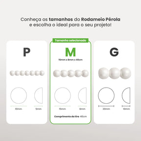 Rodameio Pérola em EVA Autocolante