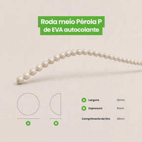 Rodameio Pérola em EVA Autocolante