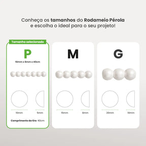 Rodameio Pérola em EVA Autocolante
