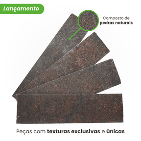 Revestimento Tijolinho Autocolante em Pedra Flexível - Meu Rodapé