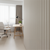 Painel Ripado Autocolante de EVA Branco | Linha POP