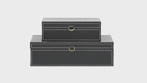 Kit Caixas em MDF com Revestimento em PU - 2 Peças
