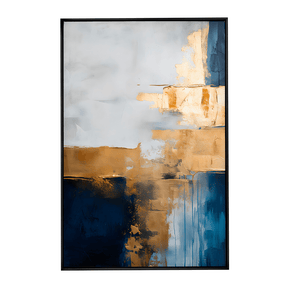 Quadro Decorativo Abstrato Gold 1 | Uillian Rius - Meu Rodapé