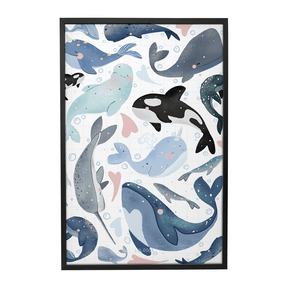Quadro Decorativo Baleias do amor | Luana Gurgel - Meu Rodapé