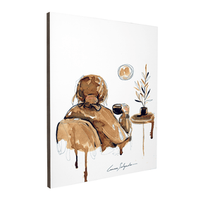 Quadro Decorativo Café com a Lua | Larissa Salgado - Meu Rodapé