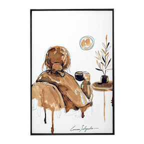 Quadro Decorativo Café com a Lua | Larissa Salgado - Meu Rodapé