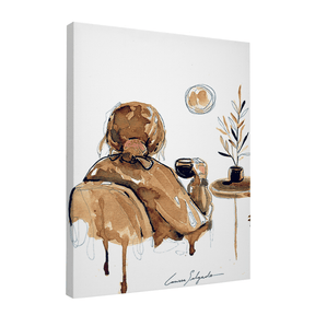 Quadro Decorativo Café com a Lua | Larissa Salgado - Meu Rodapé