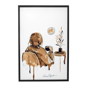 Quadro Decorativo Café com a Lua | Larissa Salgado - Meu Rodapé