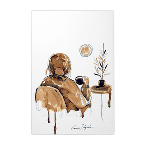 Quadro Decorativo Café com a Lua | Larissa Salgado - Meu Rodapé