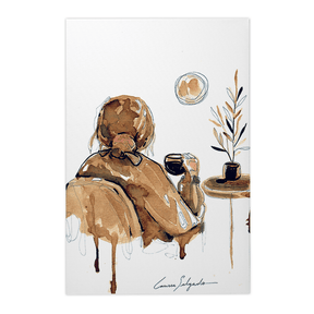 Quadro Decorativo Café com a Lua | Larissa Salgado - Meu Rodapé