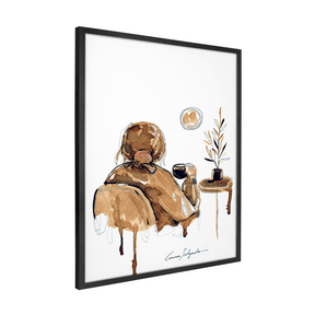 Quadro Decorativo Café com a Lua | Larissa Salgado - Meu Rodapé