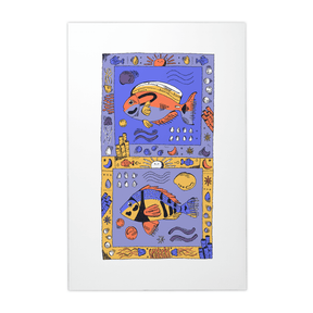 Quadro Decorativo Cores do coral | Fernanda Schallen - Meu Rodapé